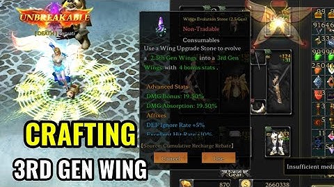 MU NEW DAWN | CRAFTING 3RD GEN WINGS FOR ELF