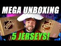 MEGA Unboxing! 5 Jerseys!