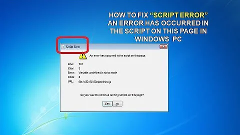 How to Fix “Script Error” An Error Has Occurred In The Script On This Page In Windows  PC