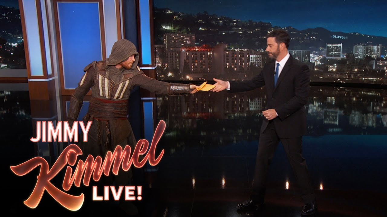 Deliveryman Brings Jimmy Kimmel The New “Assassin’s Creed