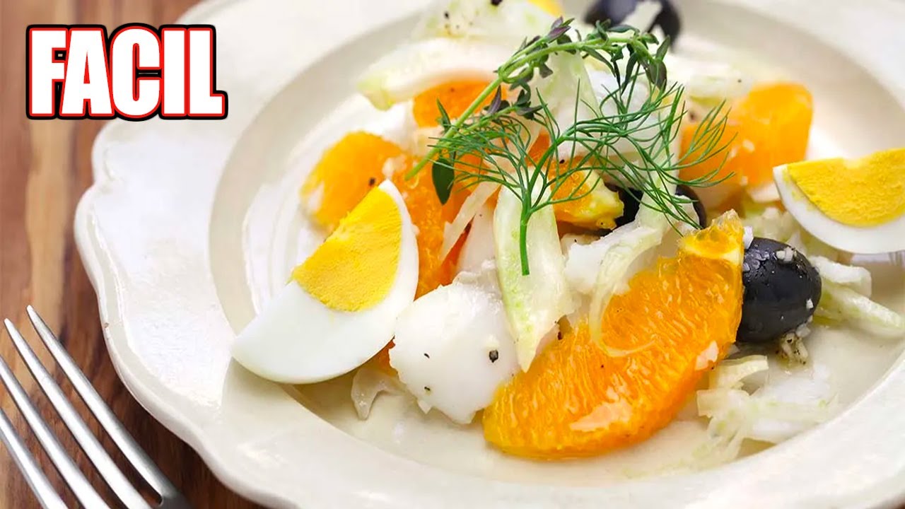 ✅ Receta ENSALADA de NARANJA y BACALAO ▶ REMOJON ANDALUZ - ENSALADA Recetas