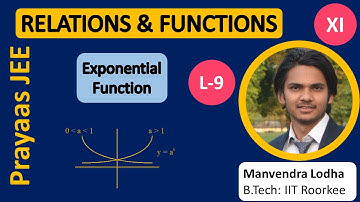 JEE: Functions–L9 | Exponential Function| Class 11 Maths| Prayaas JEE| IIT JEE Maths (Manvendra Sir)