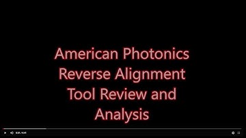 American Photonic Reverse Alignment Tool, output wander