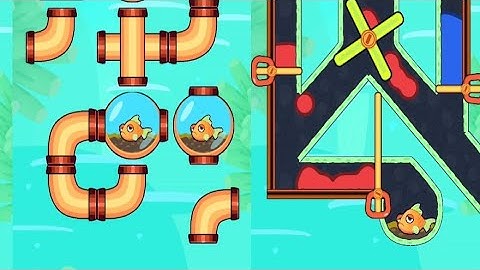 save the fish pull the pin fish rescue game hard level gameplay #fishdom #shorts
