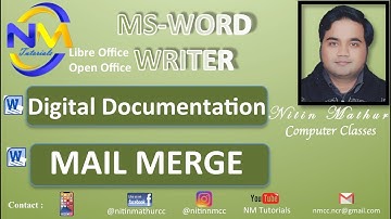 Mail Merge | MS Word | Writer | IT 402 | Class 9-10 | Libre Office | Nitin Mathur