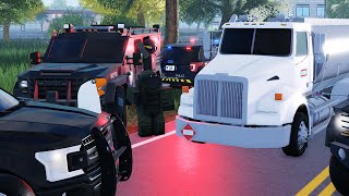 SWAT RESPONDS TO TANKER TRYING TO SNEAK EXPLOSIVES OVER THE BORDER!  ERLC Roblox Liberty County