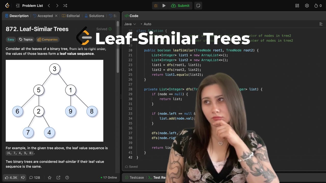 Leaf Similar Trees LeetCode - Java - YouTube