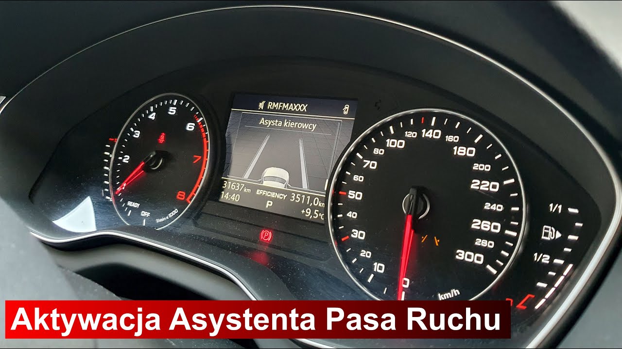 Aktywacja asystenta pasa ruchu (Audi Active Lane Assist) w autach VAG