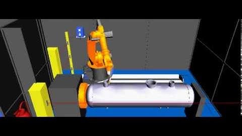 KUKA KR6. Simulation welding cell. Post 2. Zoom.