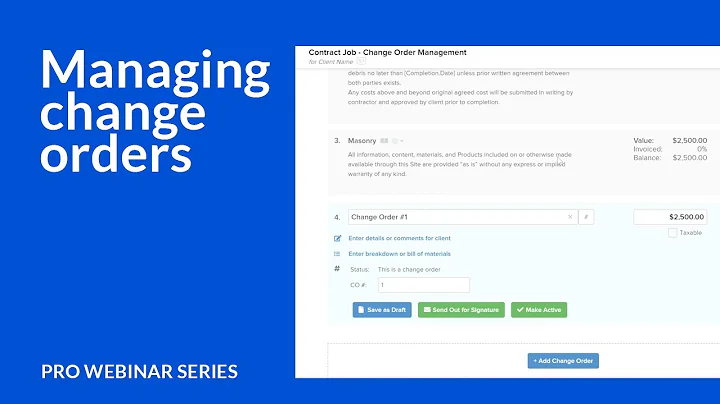 Managing change orders | Knowify Pro webinar series - DayDayNews
