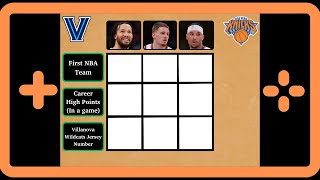 Fill In the Villanova Wildcats/New York Knicks Box !