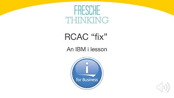 FrescheThinking technical tip: RCAC
