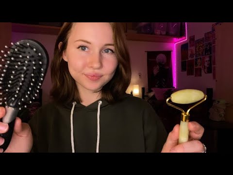 ASMR~Fast and Aggressive Bedtime Personal Attention Triggers (fast mouth sounds + ring sounds!)✨