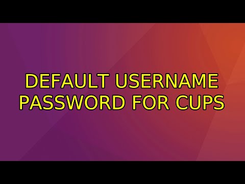 Ubuntu: Default username password for CUPS hqdefault
