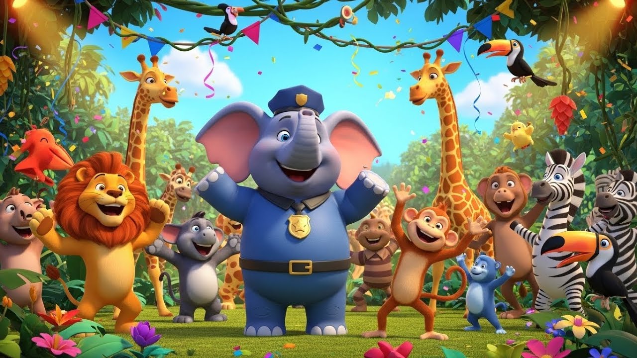 Jungle Police vs Cheeky Monkey | Fun Jungle Adventure Song for Toddlers to Sing and Play