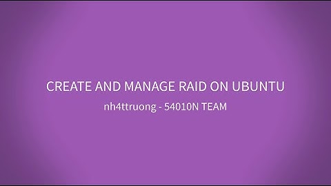 CREATE AND MANAGE RAID ARRAY ON UBUNTU