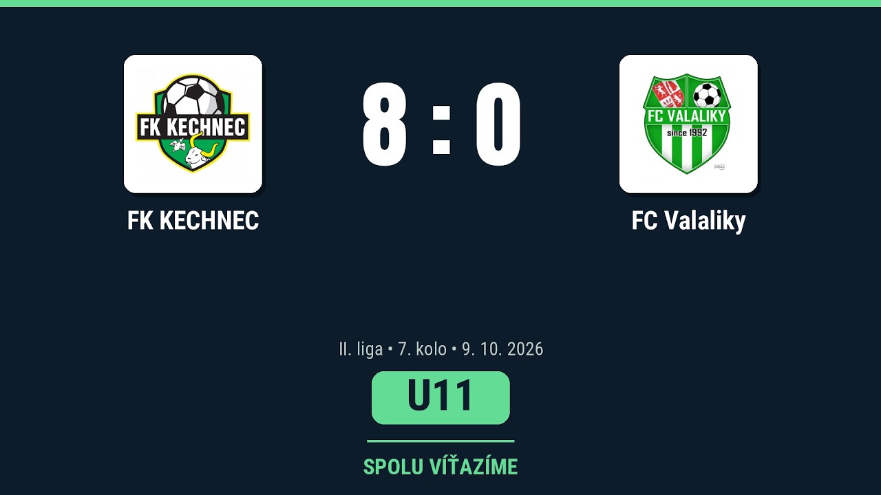 U11 - 7. kolo: FK KECHNEC – FC Valaliky 8:0