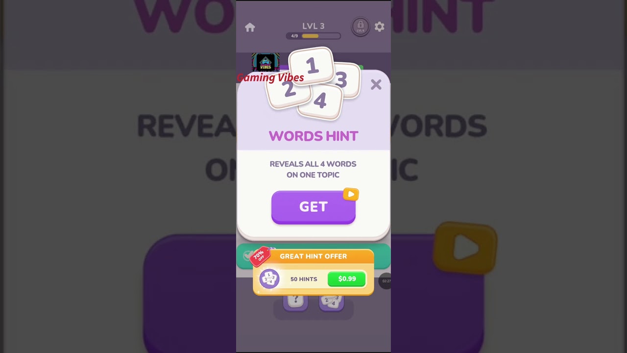Word Jam Level 3 Walkthrough Solution