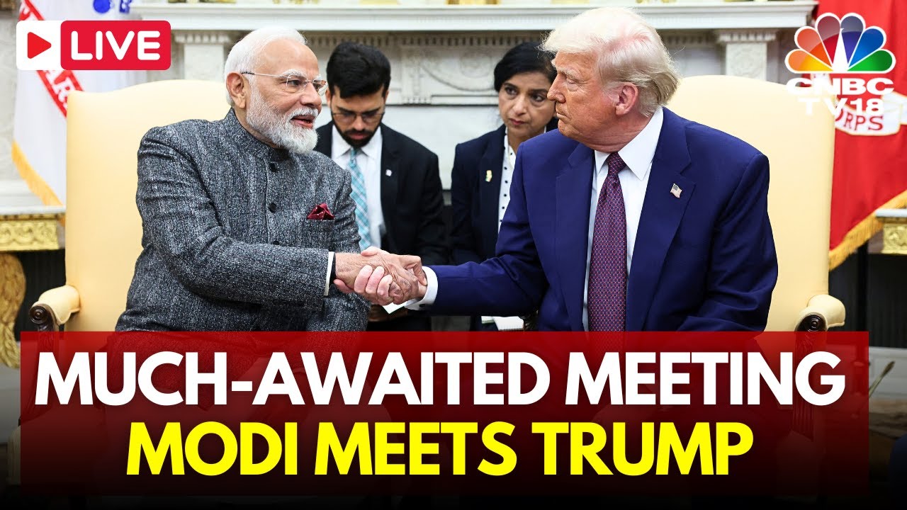 LIVE: President Trump Welcomes Indian PM Narendra Modi Holds Bilateral Meeting at Oval office | N18G