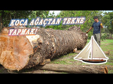 Ormandan Kestiği Koca Ağaçtan Tekne Yapan Adam | Tekne nasıl yapılır?
