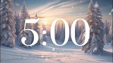 5-Minute Winter Snow Timer with Calming Piano Music