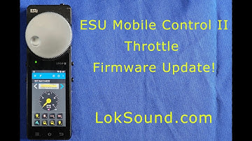 ESU Mobile Control II Throttle Firmware Update