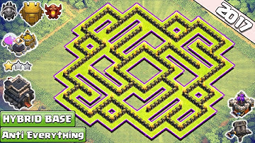 New Town Hall 9 FARMING/TROPHY BASE 2017! TH9 DARK ELIXIR FARMING BASE - CLASH OF CLANS 2017