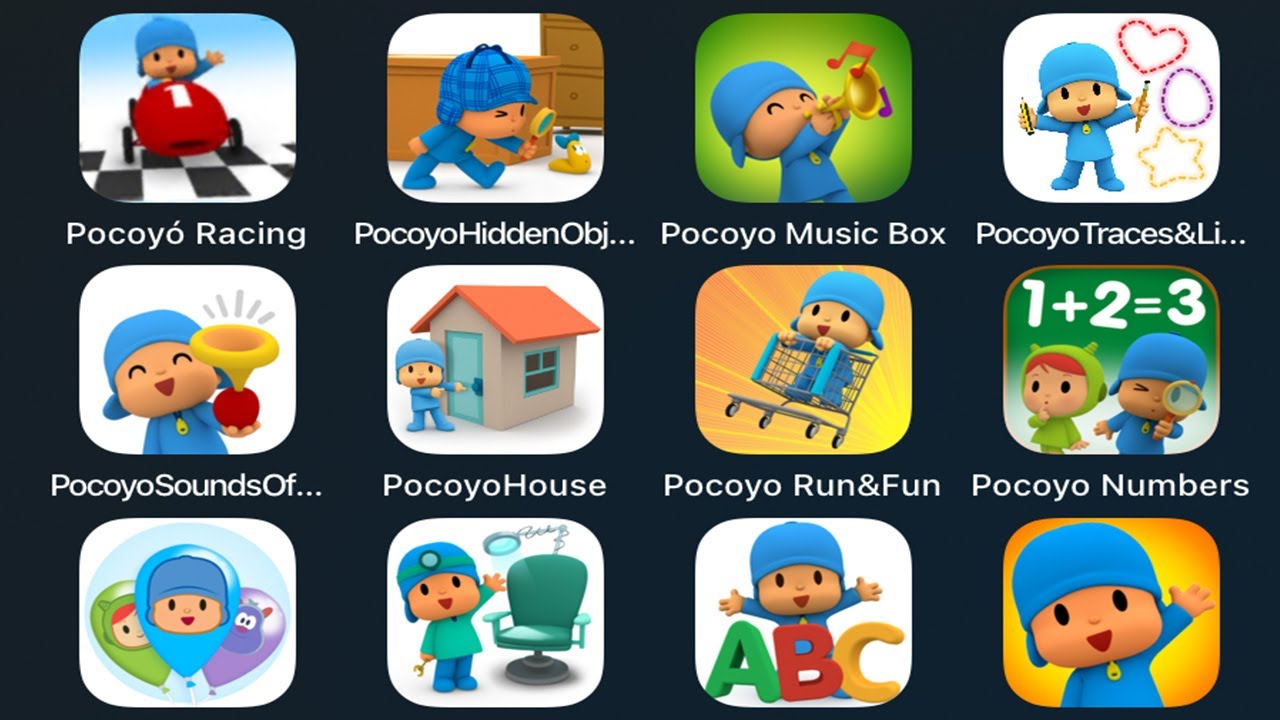 Pocoyo ABC Adventure,,Pocoyo Advent Calendar,,Pocoyo 123 Space Adventure,,Talking Pocoyo 2