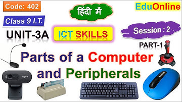 Parts of a Computer and Peripherals | Session-2 (Part-1) | Unit-3A | ICT Skills | class 9 IT (402)