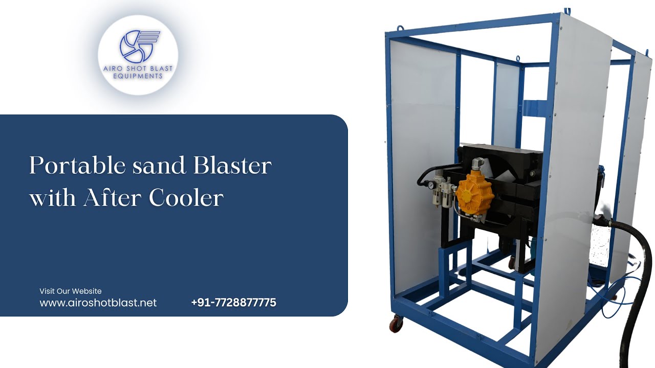 Portable Sand Blaster with Aftercooler | Sandblasting Moisture Removal Equipment - Airo Shot Blast