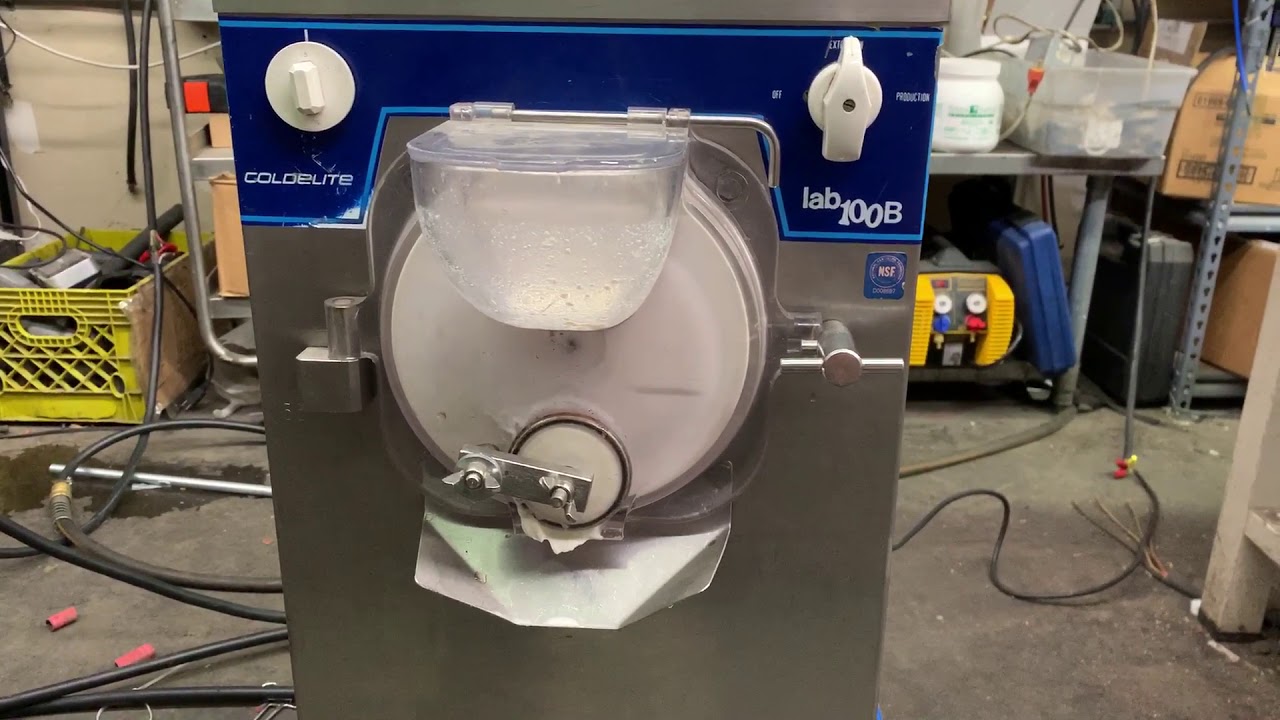 Mix test Carpigiani Lab 100B 1ph air cooled ice cream batch freezer