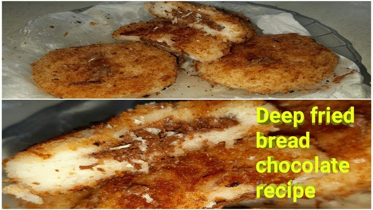 Deep fried bread chocolate recipe🍫🍫🤤