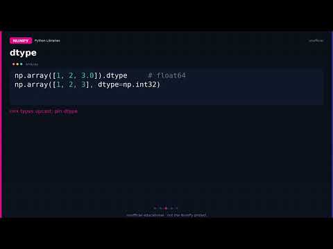 numpy.array: build an ndarray (dtype is not decoration)