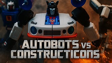 Autobots vs Constructicons: La batalla comienza. Transformers Stop Motion Battle
