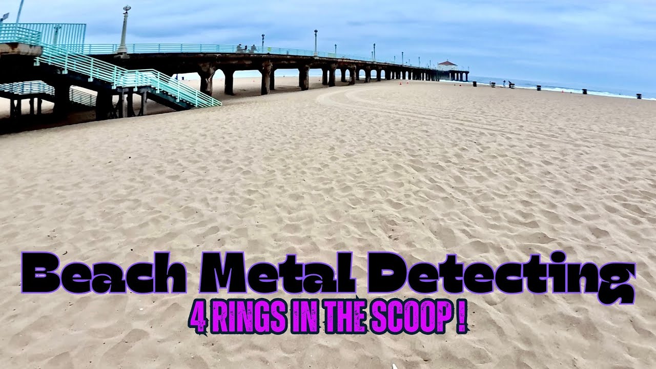 Beach Metal Detecting 4 Rings In The Scoop !