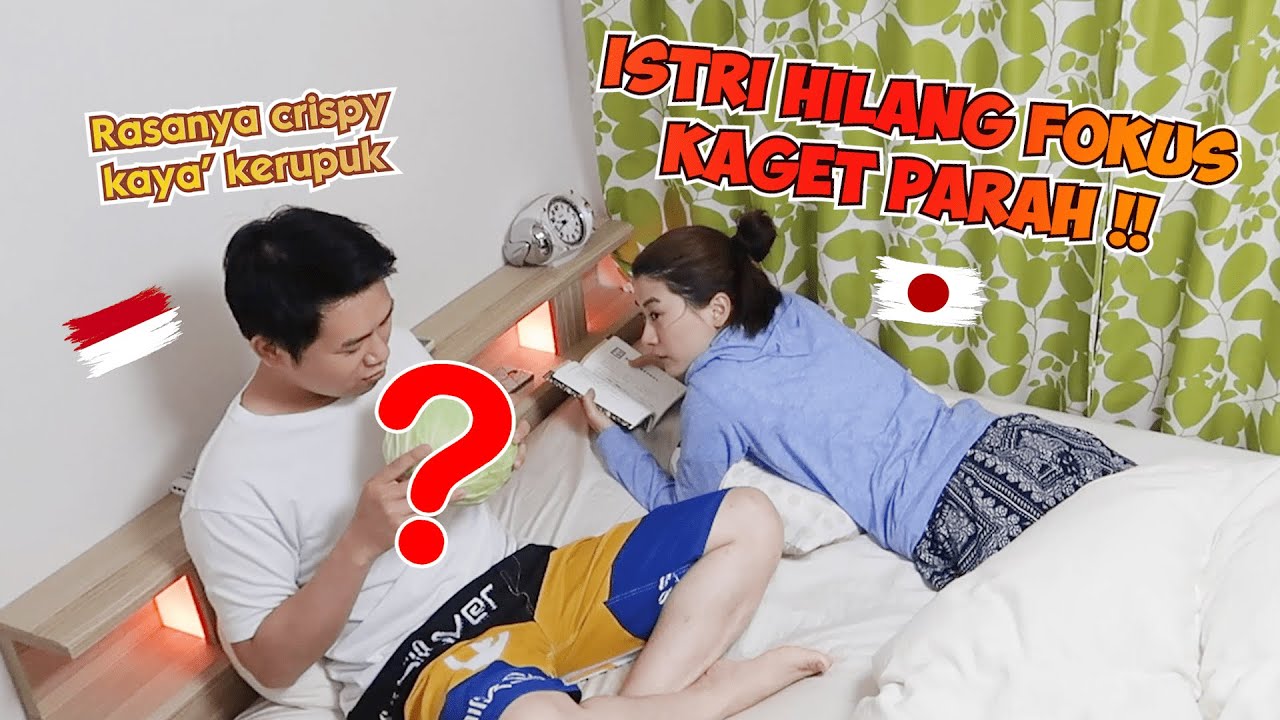 KETAUAN ISTRI JEPANG MAKAN SAYURAN MENTAH SEBELUM TIDUR ! REAKSINYA ?