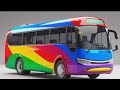 "🎶 Wheels on the Colorful Bus Go Round &amp; Round! 🌈 Fun Nursery Rhymes for Kids!"