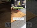 Carpet cutting machine, 45° carpet bevel cutting display
