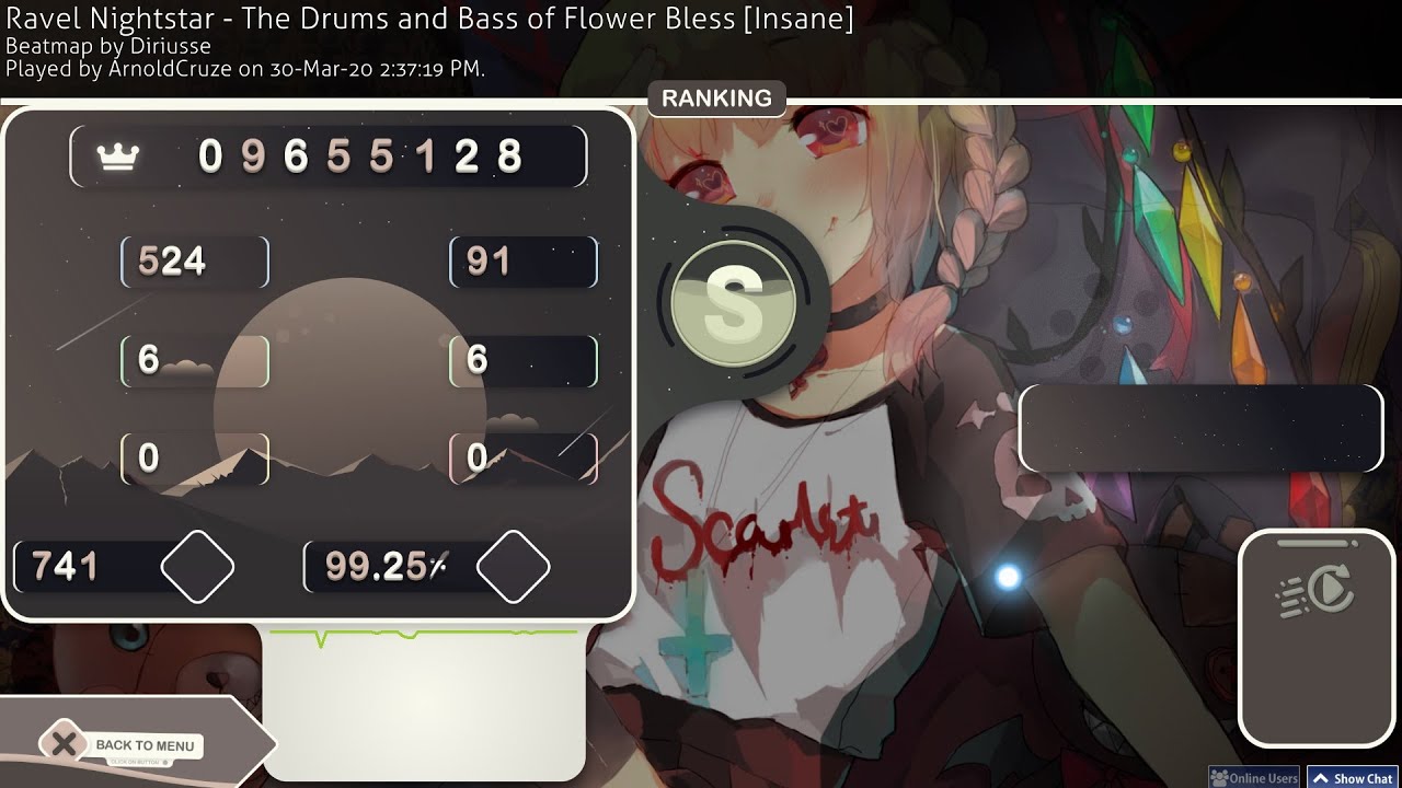 osu! 4.72* 99.25 FC Ravel Nightstar The Drums and Bass of Flower