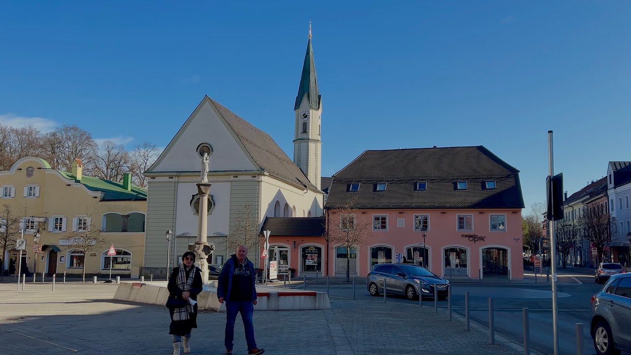 Bad Aibling / Stadtrundgang  / Schloss Maxlrain 4K Video
