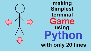 Making the simplest terminal game with Python that the player moves around in 20 lines!