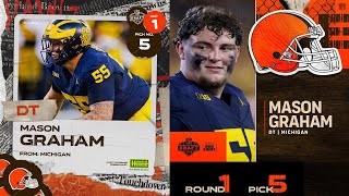 2025 NFL DRAFT RD 1 PK 5 MASON GRAHAM TO THE CLEVELAND BROWNS