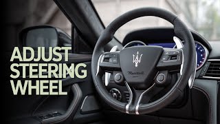 Maserati – How to Adjust Steering Wheel Height & Distance