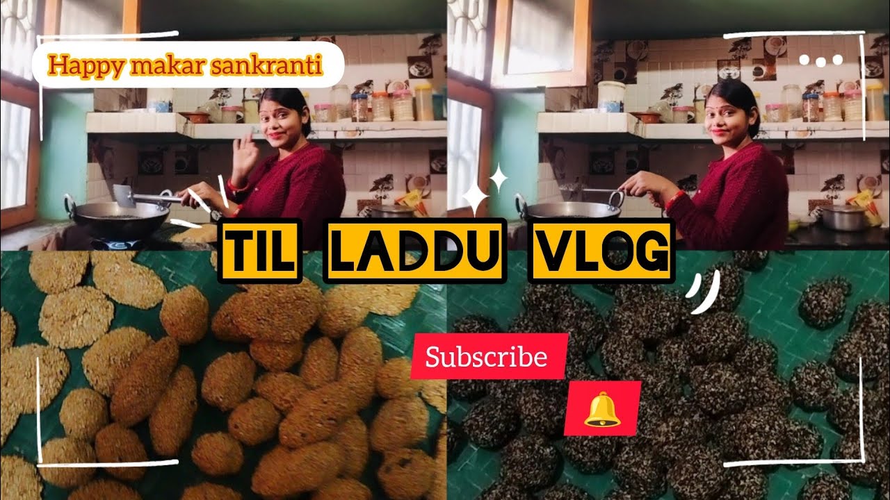 Til laddu vlog|| Happy makar sankranti 🙏🥰|| tasty laddu 😋😋