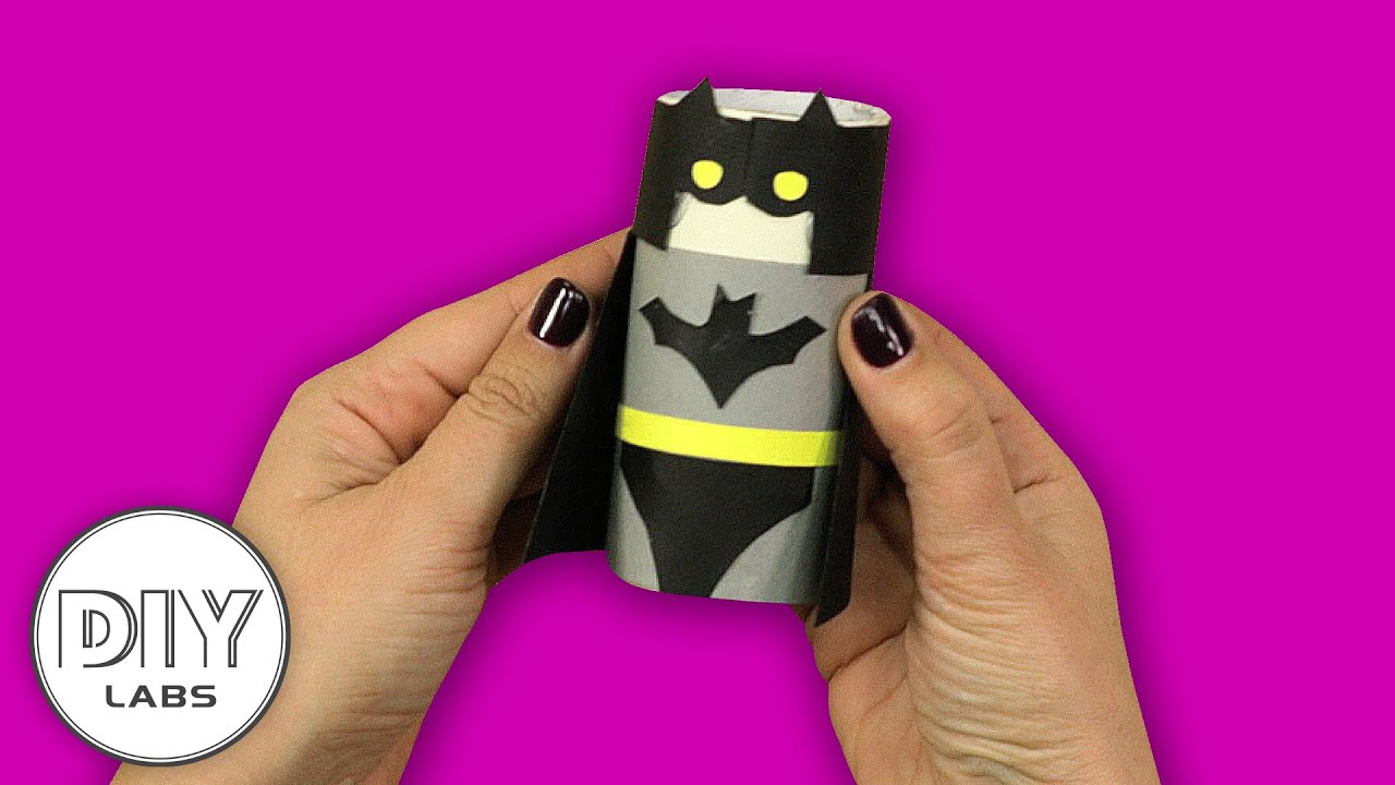 How to make a BATMAN Craft using Paper Roll | Fast-n-Easy | DIY Labs -  YouTube