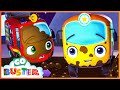 Stuck In The Mud | Go Buster! | Funny Cartoons &amp; Songs for Kids | Moonbug Kids - Cartoons &amp; Toys