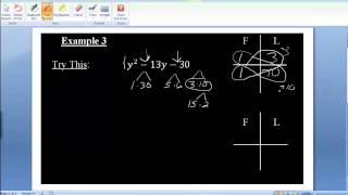 Learn Factoring Trinomials MATH 098 Section 5.3 by scissor method