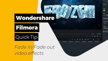 Filmora 12 - Fade in and Fade out video effects - A quick tip - Wondershare Filmora