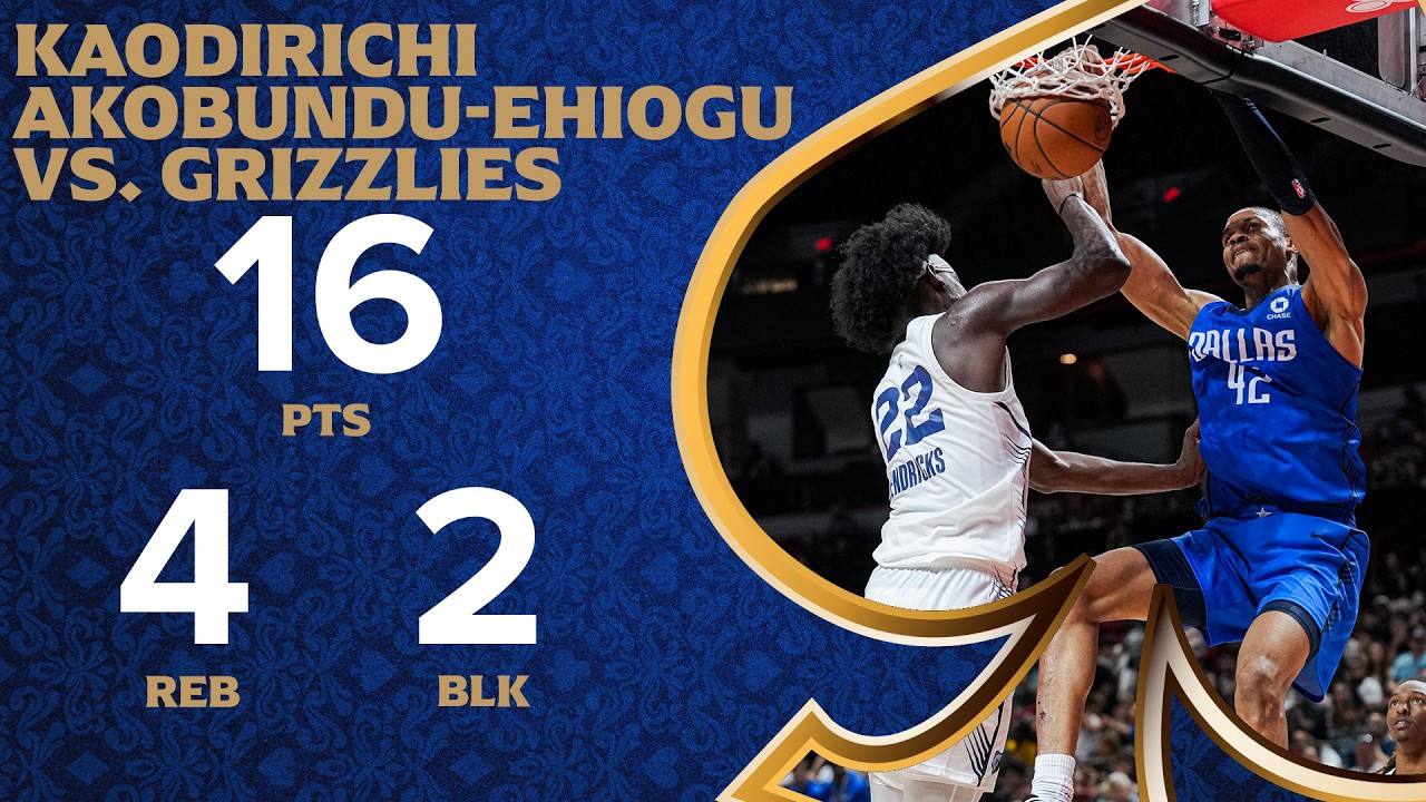 Kaodirichi Akobundu-Ehiogu (16 PTS) Highlights vs. Memphis Grizzlies Summer League | July 13, 2026