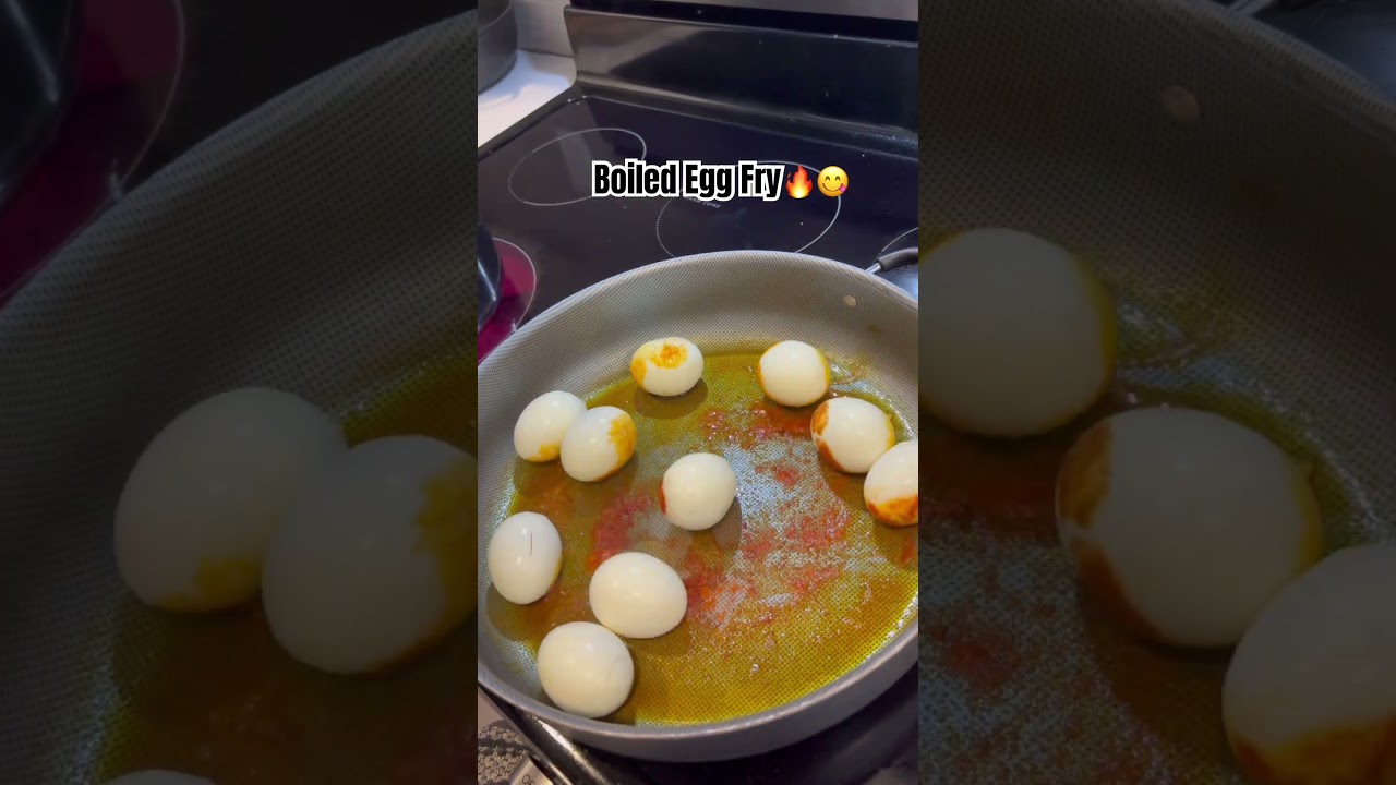 Easy and Quick Boiled egg fry!🔥😋